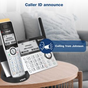 Super Long Range 3-Handset DECT 6.0 Cordless Phone for Home with Answering Machine, 2300 ft Range, Call Blocking, Bluetooth Connect to Cell, Intercom